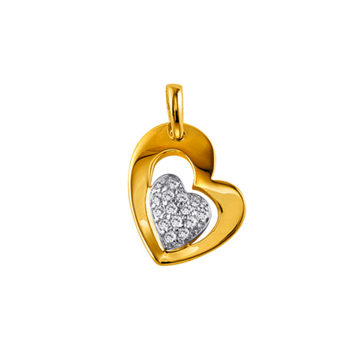 Collier avec pendentif coeur plaqué or
