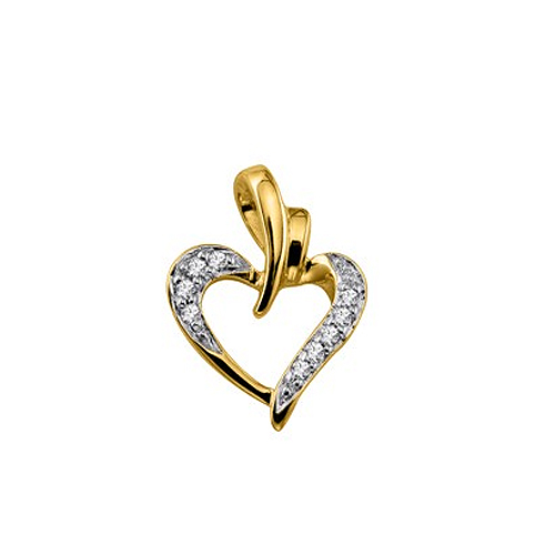 Collier avec pendentif coeur plaqué or