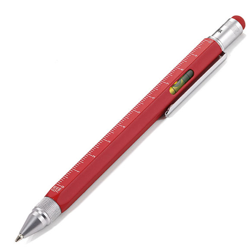 Stylo multifonctions Construction rouge