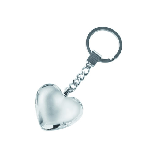 Porte-clés coeur en verre LEONARDO